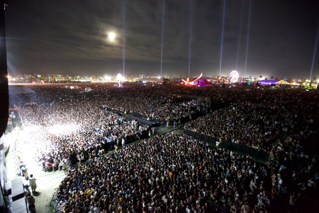 Coachella Crowd at Night