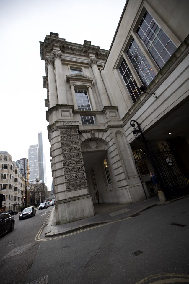 Historic London Architecture on Overcast Evening