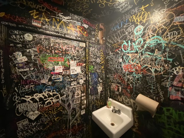 Graffiti Ridden Bathroom