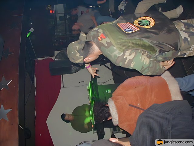 Military Man Boogies at the Club
