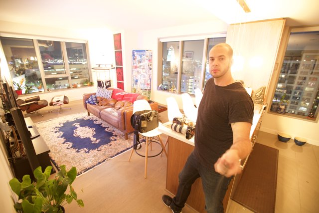 Dave B in His Chic Living Room