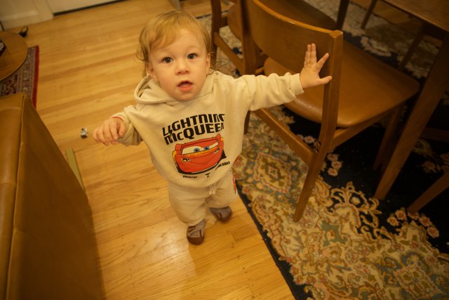 Little Explorer in the Dining Room