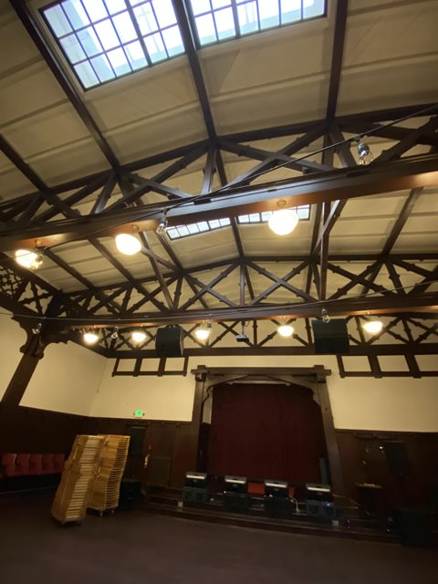 Wooden Beams and Natural Light in San Francisco Auditorium