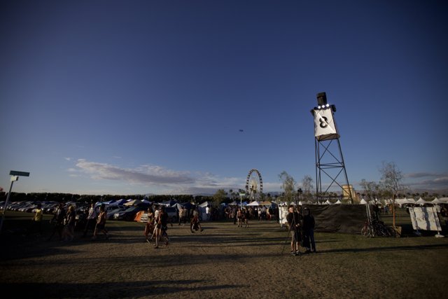 Festival-goers Gather at Clock Tower
