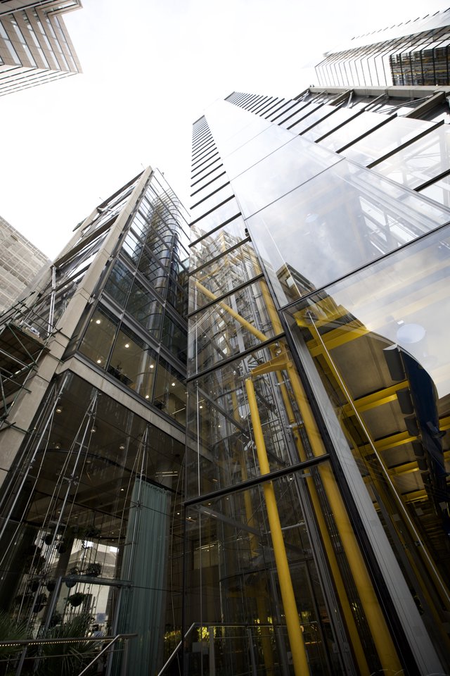 Modern Glass Architecture in London Financial District