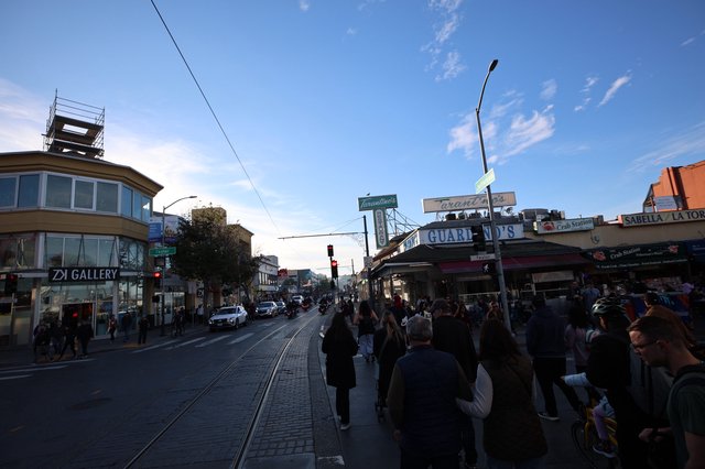 Twilight Street Scene at Fisherman's Wharf San Francisco