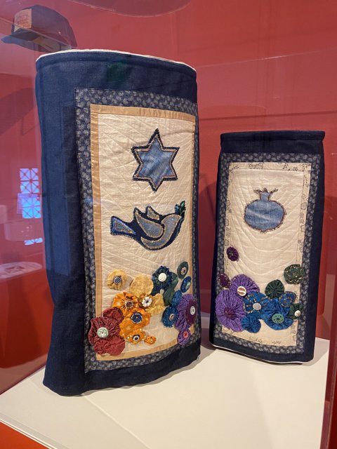 Handcrafted Embroidered Bags on Display