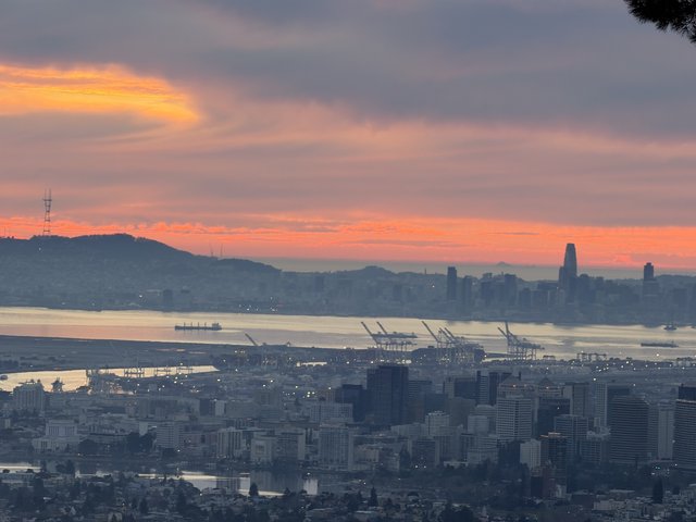 San Francisco Bay at Dawn from Oakland Hills