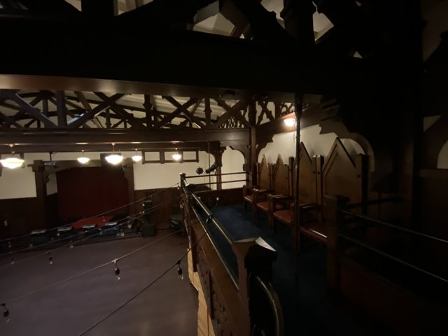The Classic Ambiance of a Wooden-Beamed Theatre