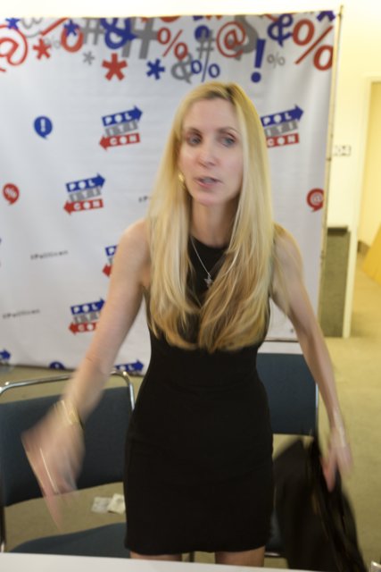 Ann Coulter Stuns in Black Dress at Politicon Event