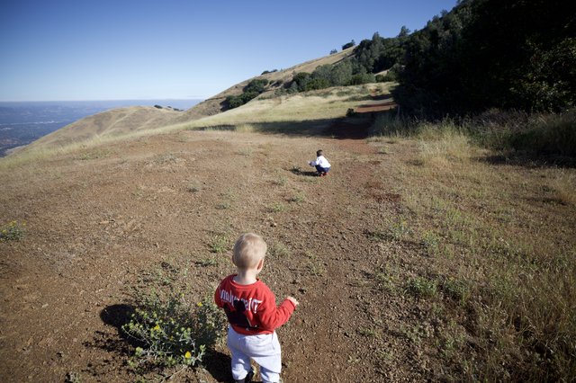 Two Young Explorers on Mount Diablo Trail