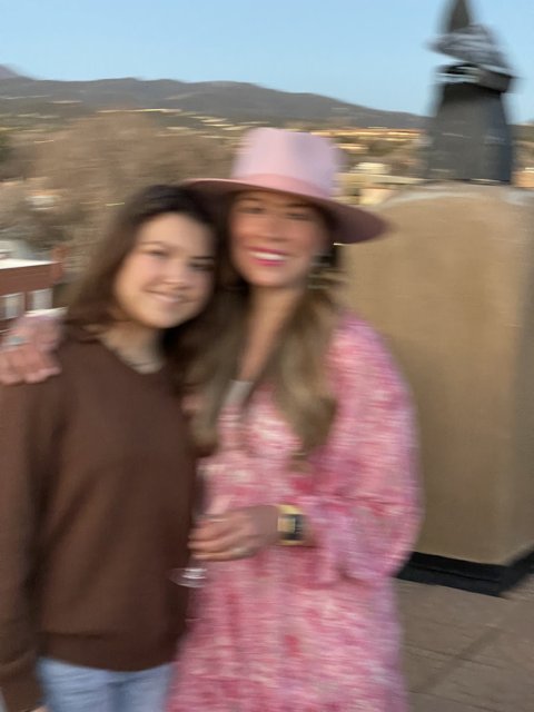Pink Hat Posers in Santa Fe