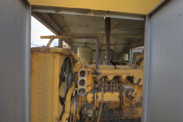 The Powerful Yellow Tractor Engine