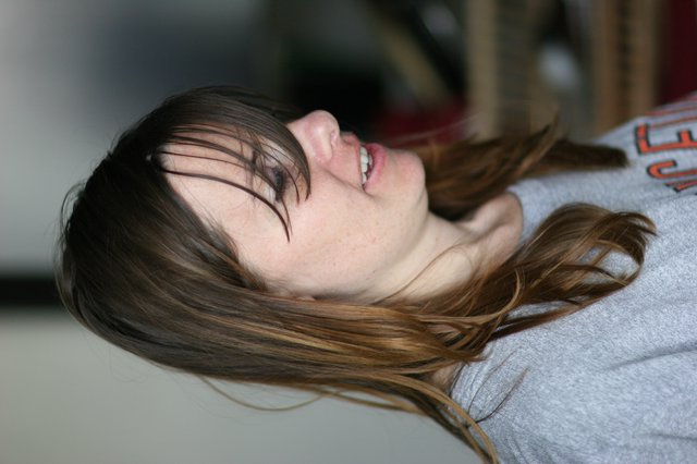Candid Portrait of a Young Woman in Profile