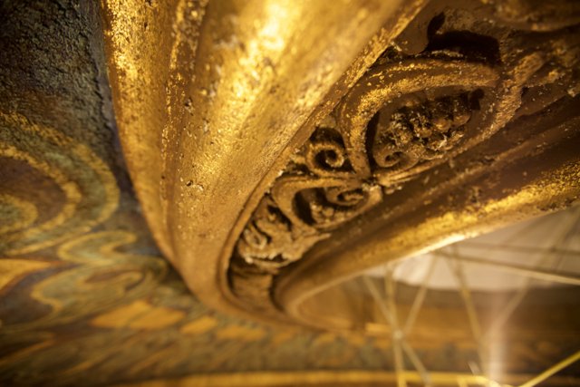 The Golden Ceiling of the Grand Opera House in Paris