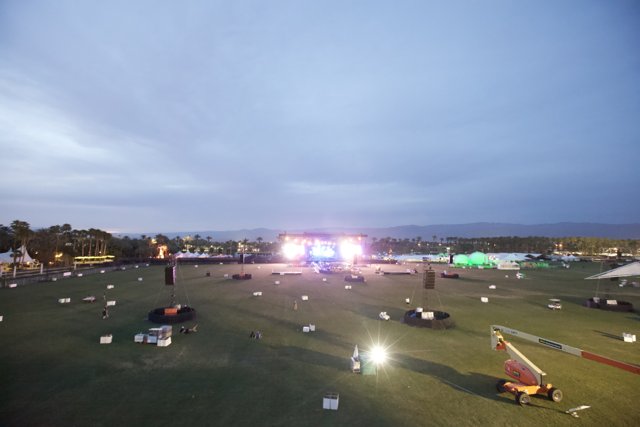 Coachella Stage in the Vast Green Field
