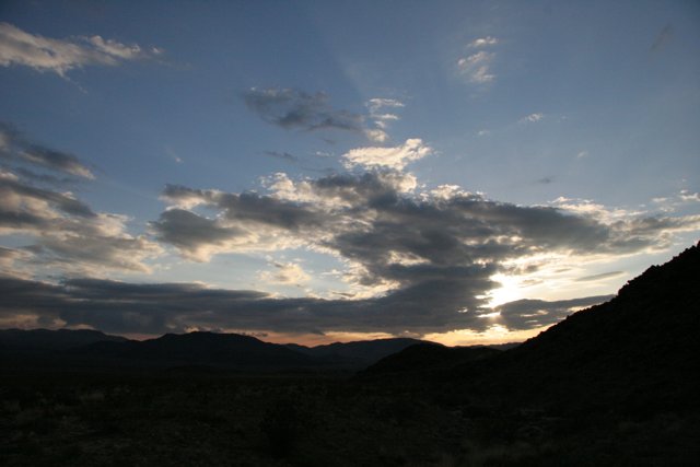 Serene Sunset Over the Desert Mountains