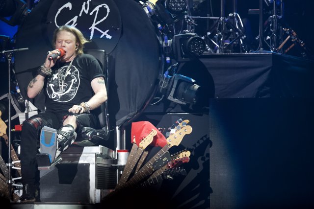 Axl Rose Rocks the Stage with His Guitar