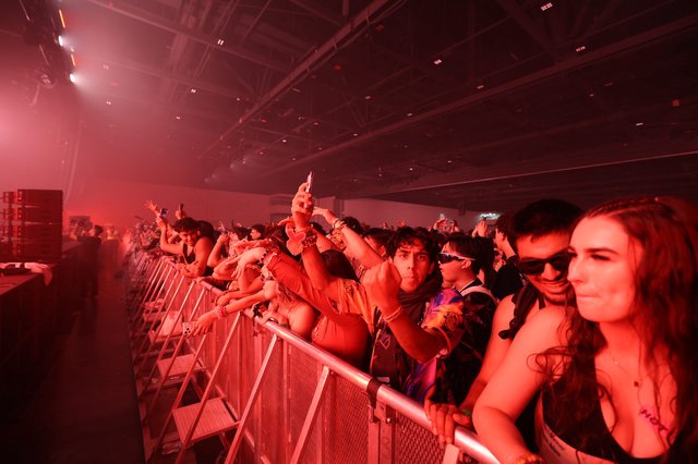 Red-Lit Crowd Surges at Wobbleland 2026 Festival