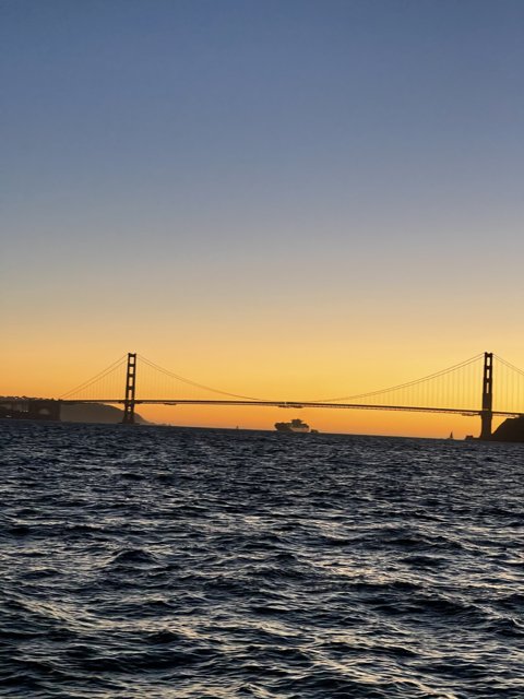 Golden Sunset over the Majestic Golden Gate Bridge