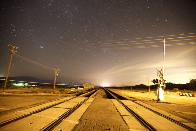 Nighttime Journey on the Railroad