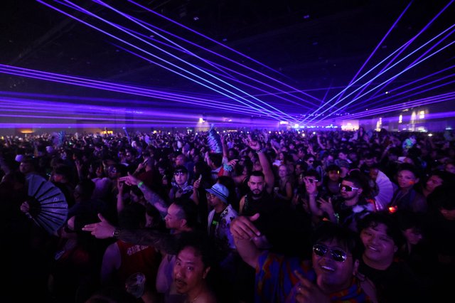 Purple Laser Light Show at Wobbleland 2026 Festival