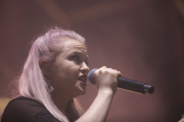 Pink-haired Performer at Coachella