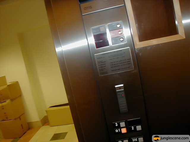 Metal Elevator with Button
