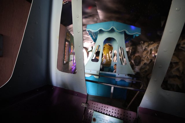 View Through Submarine Porthole at Fantasyland Attraction