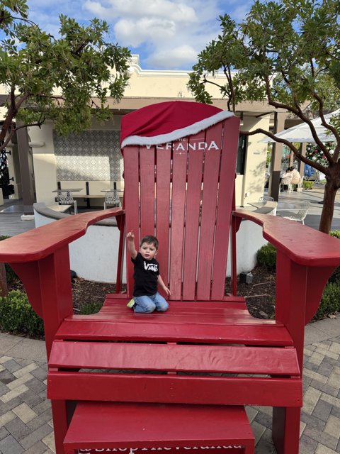 Little Adventurer on a Giant Chair