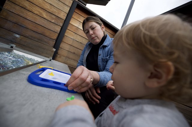 Outdoor Learning Activity with Child and Adult