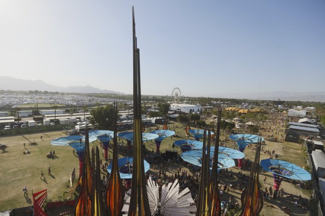 A Bird's Eye View of Coachella Festival Grounds