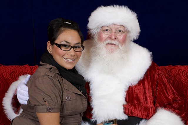 Santa Lady with Glasses
