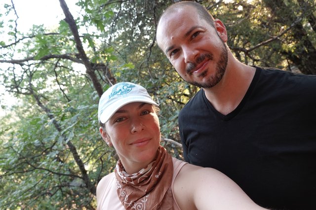 Happy Couple in Forest Setting Selfie