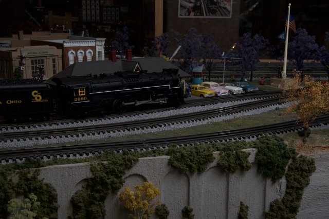 Vintage Toy Train in a Diorama