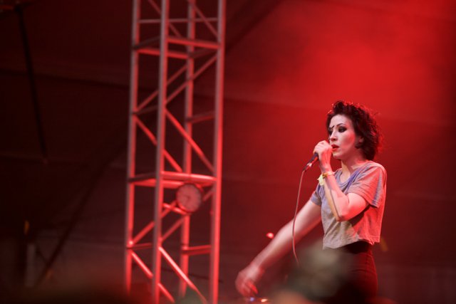 Rocking the Crowd Caption: Nic Endo electrifies the audience with her solo performance at Coachella 2012 Weekend 2.