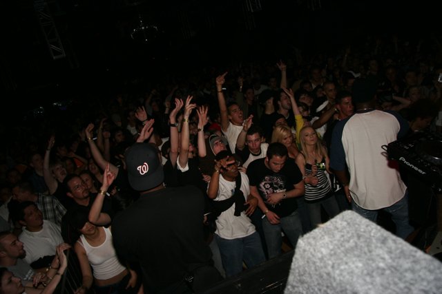Funk Party: Concert Crowd with Hands Up