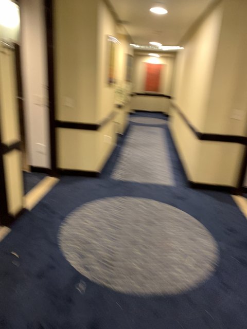 Blurred Blue Corridor