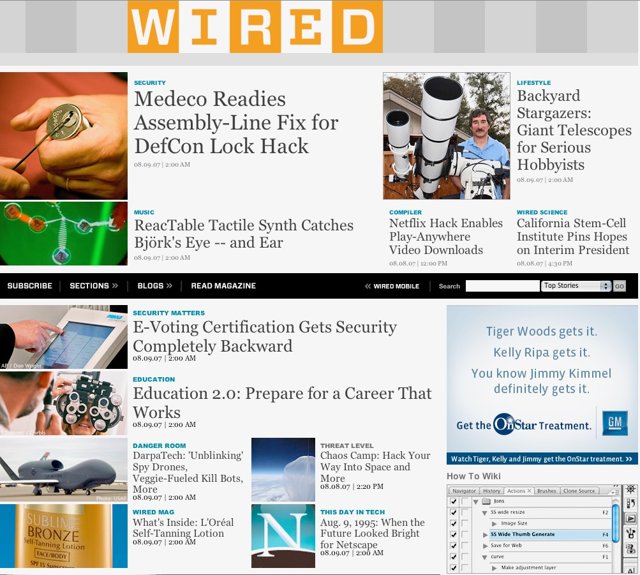 Wired Magazine Website Advertisement