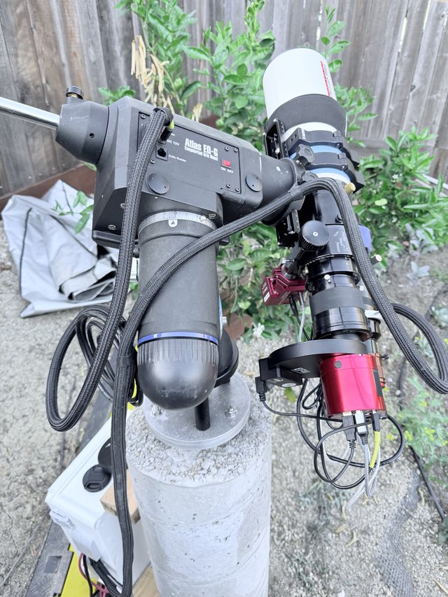 Astrophotography Telescope Setup in Backyard Observatory