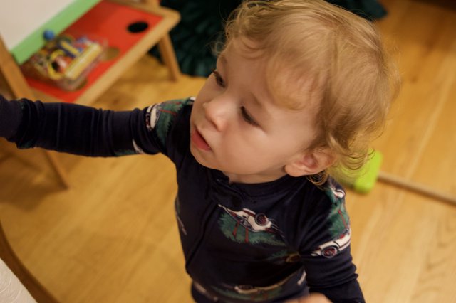 Joyful Toddler on Christmas Morning 2025