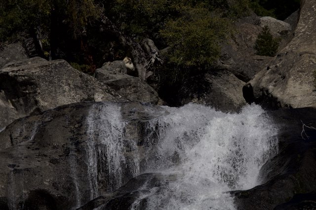 Rushing Waters Through Rocky Cascade in Yosemite