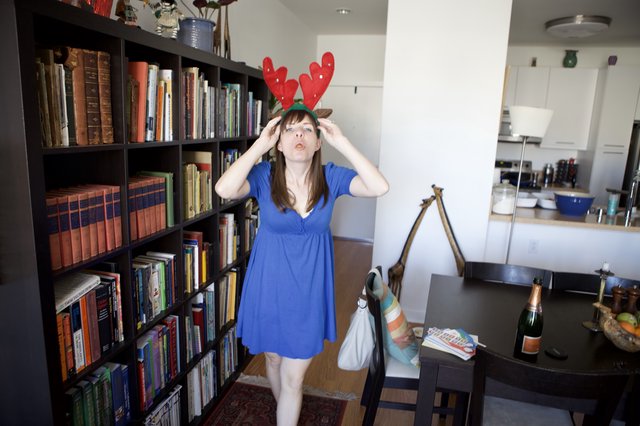 Festive Reindeer Antlers on Christmas Day 2009