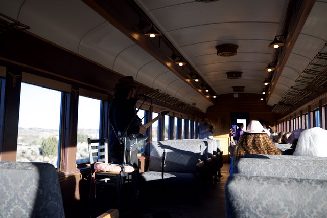 Live Music Performance on Scenic Train Journey