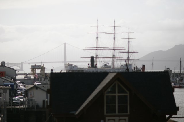 Navy Cruiser in the San Francisco Waterfront