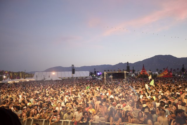 Coachella Crowd at Sunset