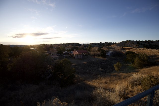 Sunset Over Historic Desert Settlement