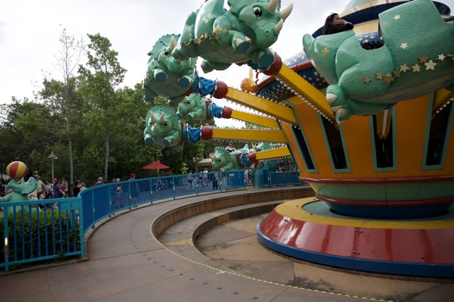 Ride High with the Green Dino at Disneyland