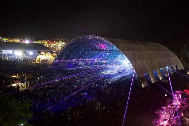 Lights and Lasers in the Coachella Night Sky