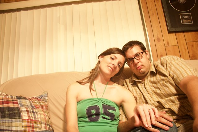 Dave and Penelope Relaxing Together on the Couch
